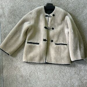 Mango Faux Shearling Coat